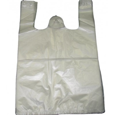 Clear transparent food packing hdpe plastic t-shirt bag