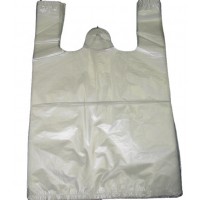 Transparent Clear Embossed LDPE / LDPE Virgin Plastic T Shirt Bag