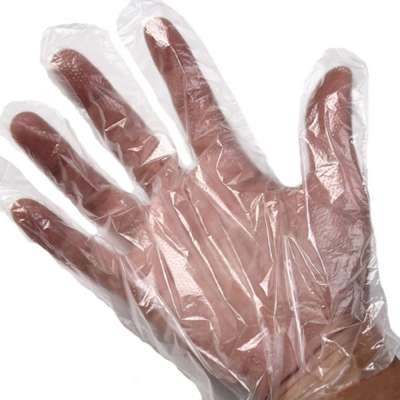 FACTORY Clear polyethylene disposable HDPE PLASTIC GLOVES